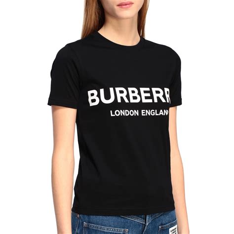 burberry black t shirt women's|burberry long sleeve shirt women's.